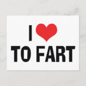 私はハートをファルトおもしろい- Fart Humor ポストカード (正面)
