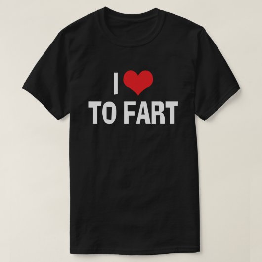 私はハートをファルトおもしろい- Fart Humor Tシャツ (デザイン正面)