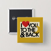 私はハートを月と後ろに 缶バッジ (正面&裏面)