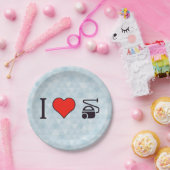 私はハートを真空ツールを使って ペーパープレート (パーティー)