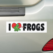 私はハートカエル バンパーステッカー (車上)