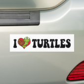 私はハートガメが大好き バンパーステッカー (車上)