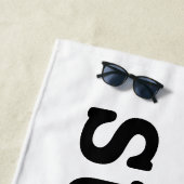 私はハートサンセット白いビーチタオルギフト ビーチタオル (インサイチュ)