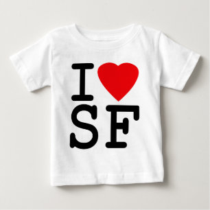 私はハートサンフランシスコを愛します ベビーTシャツ