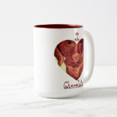 私はハートチョコ二色コーヒーマグ ツートーンマグカップ (正面右)