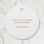 私はハートハンドメイドTank YouゴールドフォイルシンプルLove フェイバータグ (裏面)