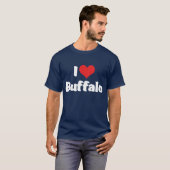 私はハートバッファローが好き Tシャツ (正面フル)
