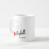 私はハートバレーボール幸せかわいい女子バレーボール コーヒーマグカップ (正面左)