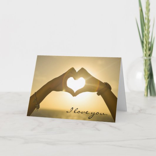 私はハートパーソナライズされたでバレンタインカード シーズンカード (正面)