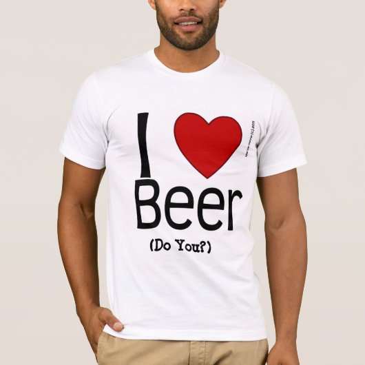 私はハートビールを飲む。 Tシャツ (正面)