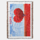 「私はハートブランケットが大好き。 スローブランケット (正面縦)