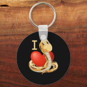 私はハートヘビ キーホルダー (正面)