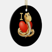 私はハートヘビ セラミックオーナメント (右)