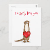 私はハートポストカードであなたのかわいい写真が大好き ポストカード (正面/裏面)