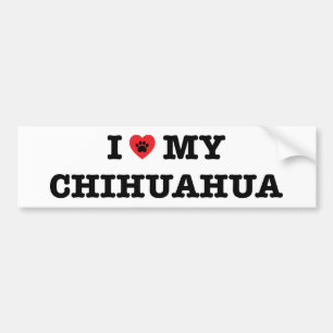 私はハートマイChihuahuaバンパーステッカー バンパーステッカー