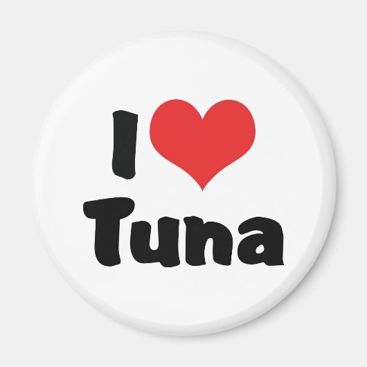 私はハートマグロが大好き マグネット (正面)