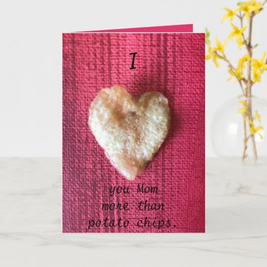 私はハートママポテトチップスハートカード カード (黄色い花)