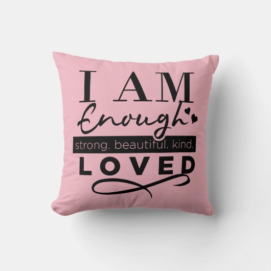 私はハート付きカスタムリバーシブルピローが大好き クッション (正面)