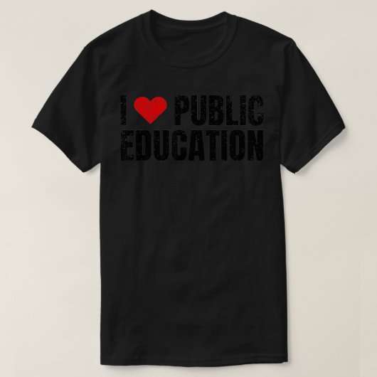 私はハート公教育が大好き Tシャツ (デザイン正面)