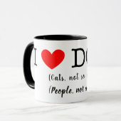 私はハート犬、猫はあまり、人々は全くしない マグカップ (正面左)