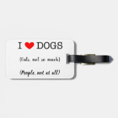 私はハート犬、猫はあまり、人々は全くしない ラゲッジタグ (裏面横)