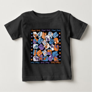 私はハート猫だ!コラージュ ベビーTシャツ