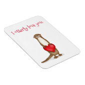 私はハート磁石で可愛いカワウソが大好き マグネット (右側)