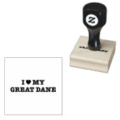 私はハート私の偉大なダンの木印 ラバースタンプ (押印)