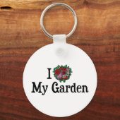 私はハート私の庭 – 花菜園 キーホルダー (正面)