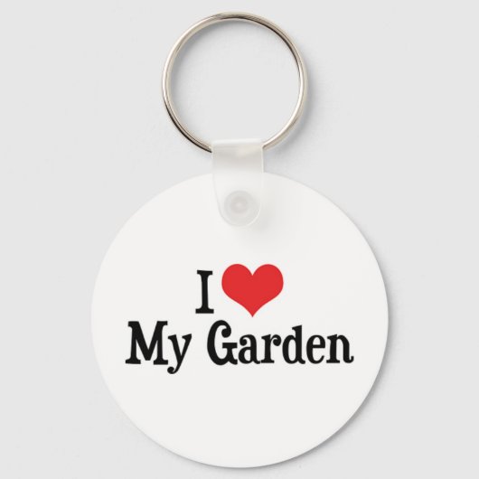 私はハート私の庭 – 花菜園 キーホルダー (正面)