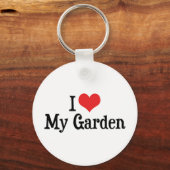 私はハート私の庭 – 花菜園 キーホルダー (正面)