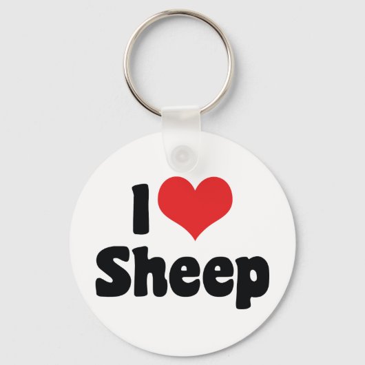 私はハート羊 キーホルダー (正面)