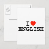 私はハート英語 ポストカード (正面/裏面)