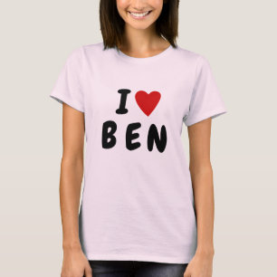 私はハート3文字のカスタム文字名が好き Tシャツ