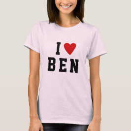 私はハート3文字のカスタム文字名はっきりしたT-Shir大好き Tシャツ