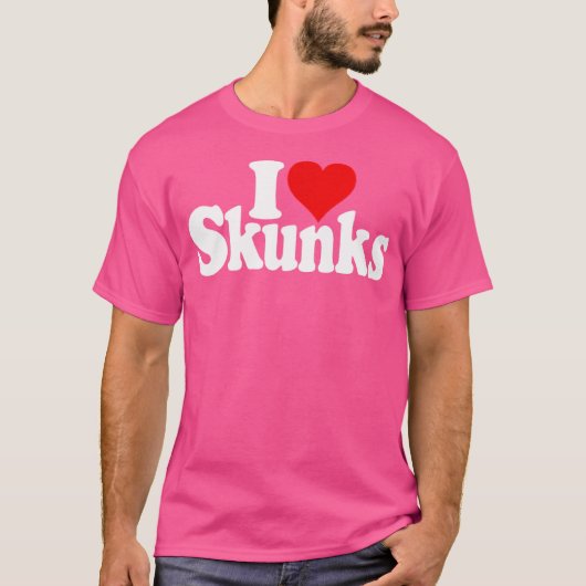 私はハート・スカンクスが大好き Tシャツ (正面)