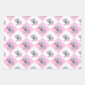 私はハート、トランスジェンダーの旗の色の恐竜を盗む ラッピングペーパーシート (正面2)