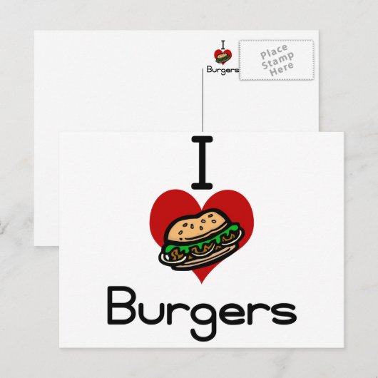 私はハート ポストカード (正面/裏面)