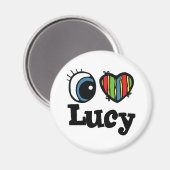 私はハート・ルーシー マグネット (正面/裏面)