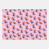 私はハート、虹の旗の色の恐竜を盗む ラッピングペーパーシート (正面)