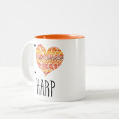 私はハープオレンジマンダラハート ツートーンマグカップ (正面左)