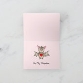 私はバおもしろいティについてあなたバレンタインの水のカラーこうもり カード (内部)