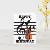 私はバイオリンだ カード (黄色い花)