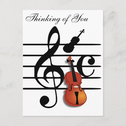 私はバイオリンだ ポストカード (正面)