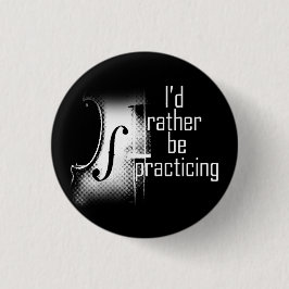 私はバイオリンの練習をしたい 缶バッジ