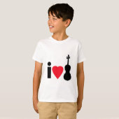 私はバイオリンを愛します Tシャツ (正面フル)