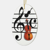 私はバイオリン#2_ セラミックオーナメント (左)