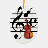 私はバイオリン#2_ セラミックオーナメント (正面)