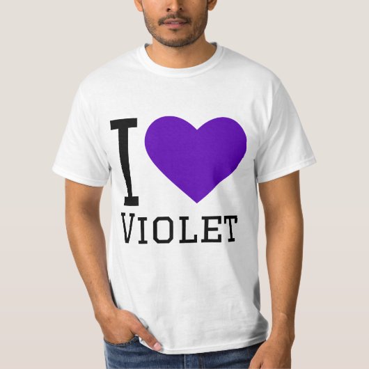 私はバイオレットが大好きだ Tシャツ (正面)