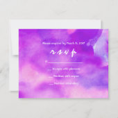 私はバイオレットウォーター色バルミツワー招待状 招待状 (正面)